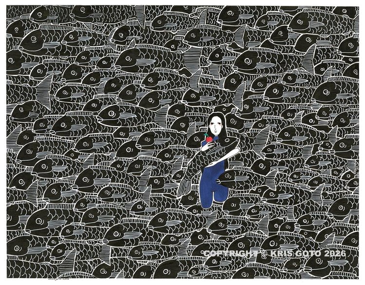 Kris Goto Pen Art Illustrations Hawaii Local Artist